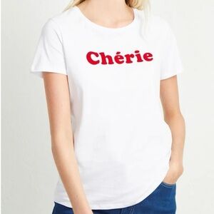 French Connection Cherie Graphic Crew Neck Short Sleeve Tee White